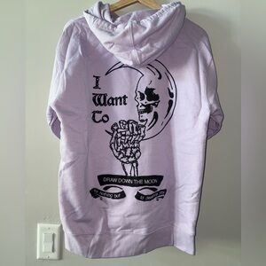 Lavender foxing band draw down the moon Hoodie